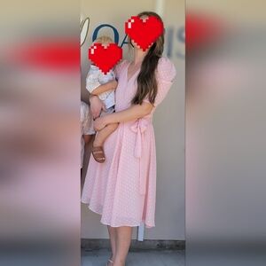 Tommy Hilfiger Light Pink Textured Dress